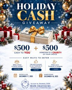 Quarterly giveaway image about holiday cash